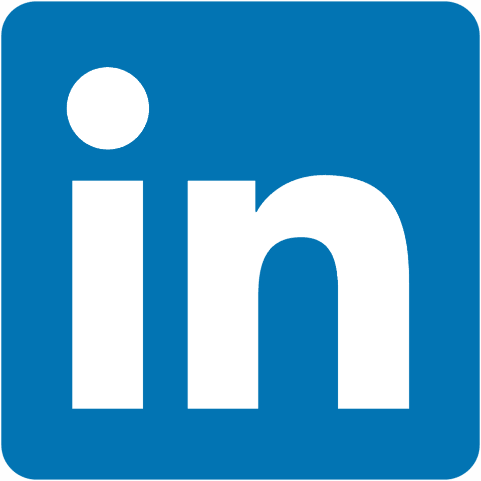 LinkedIn logo displayed alongside the profile URL of an Excelya representative.