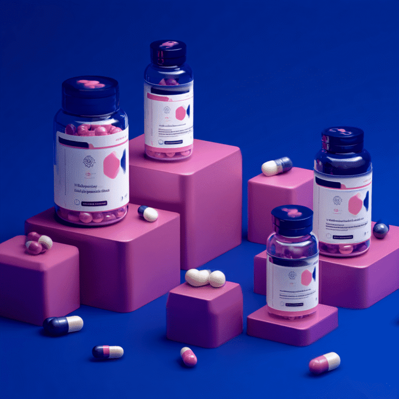 Pharmaceutical products and capsules displayed to represent regulatory affairs in Poland